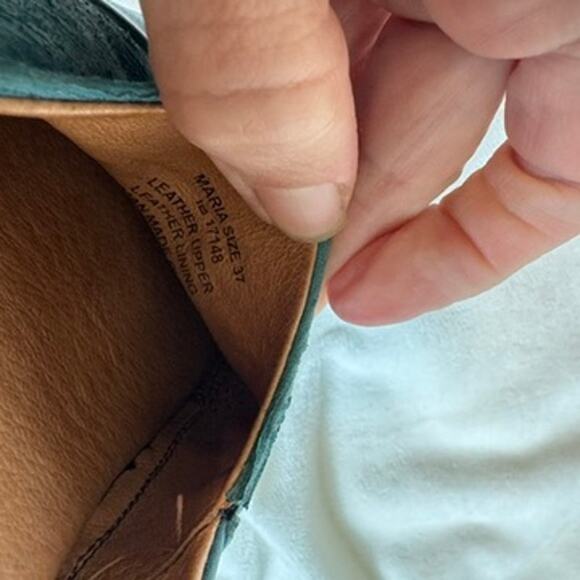 Miz Mooz Teal Blue Leather Flats Slip-On Shoes Womens Size EU 37 US 6.5 - Picture 6 of 7